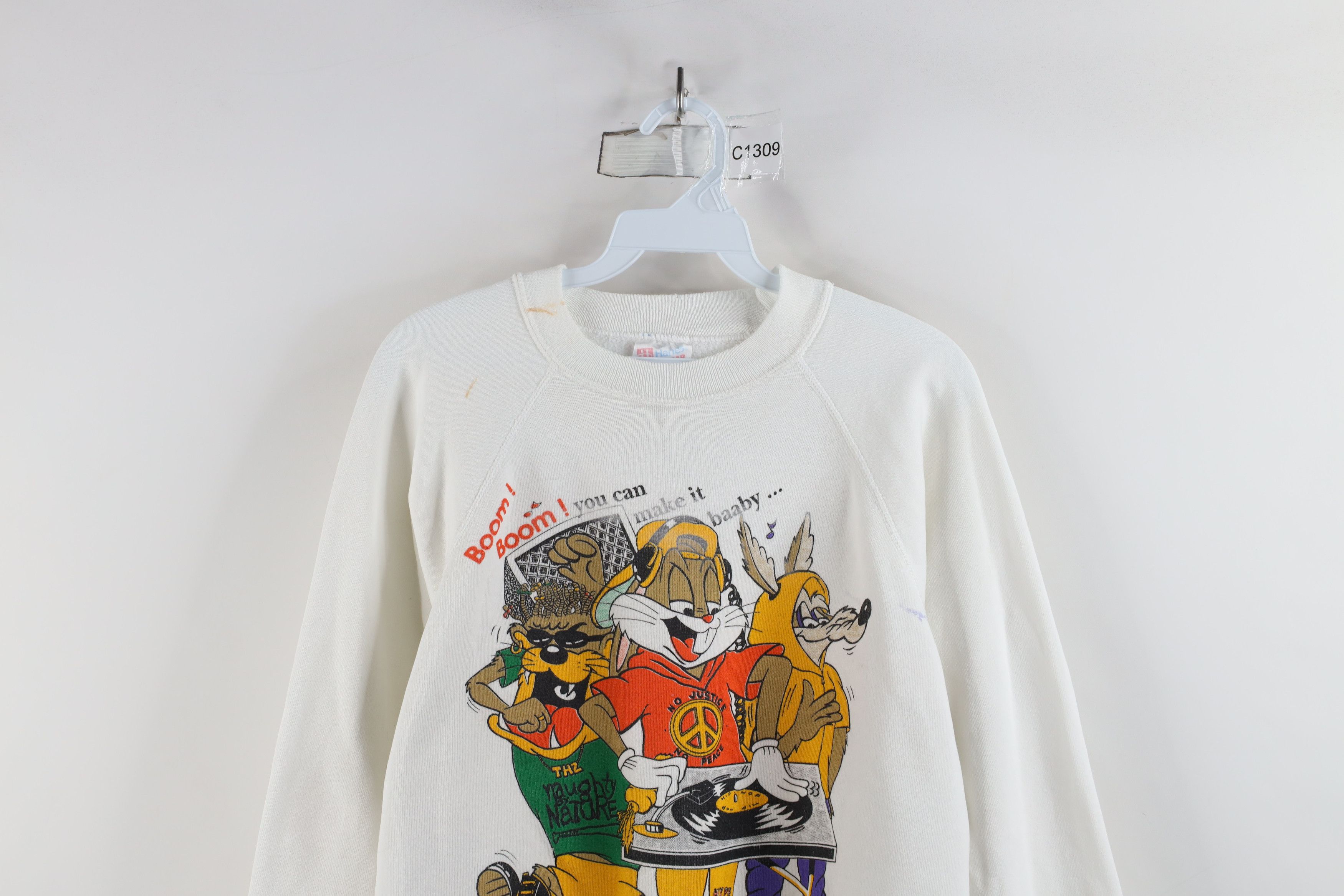Vintage Vintage 90s Looney Tunes Hop Rap DJ Crewneck Sweatshirt USA Size US XL / EU 56 / 4 - 2 Thumbnail