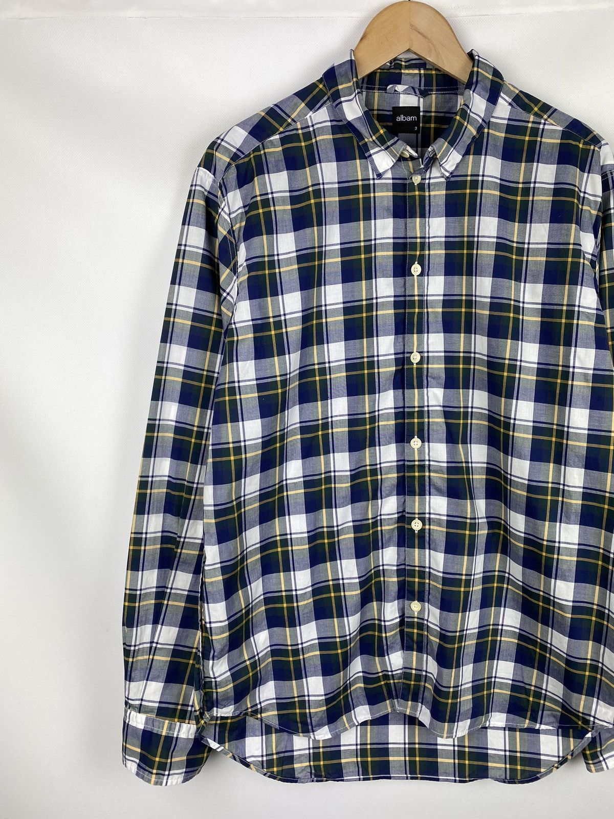Albam Albam men’s long sleeve checked button up shirt size 3 Size US L / EU 52-54 / 3 - 2 Thumbnail