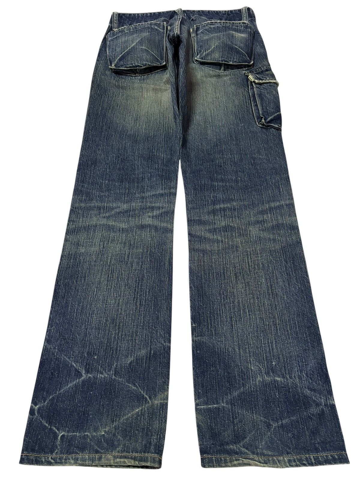 Johnbull Vtg John Bull Japan Whisker Faded Distressed Jeans Size US 28 / EU 44 - 2 Thumbnail