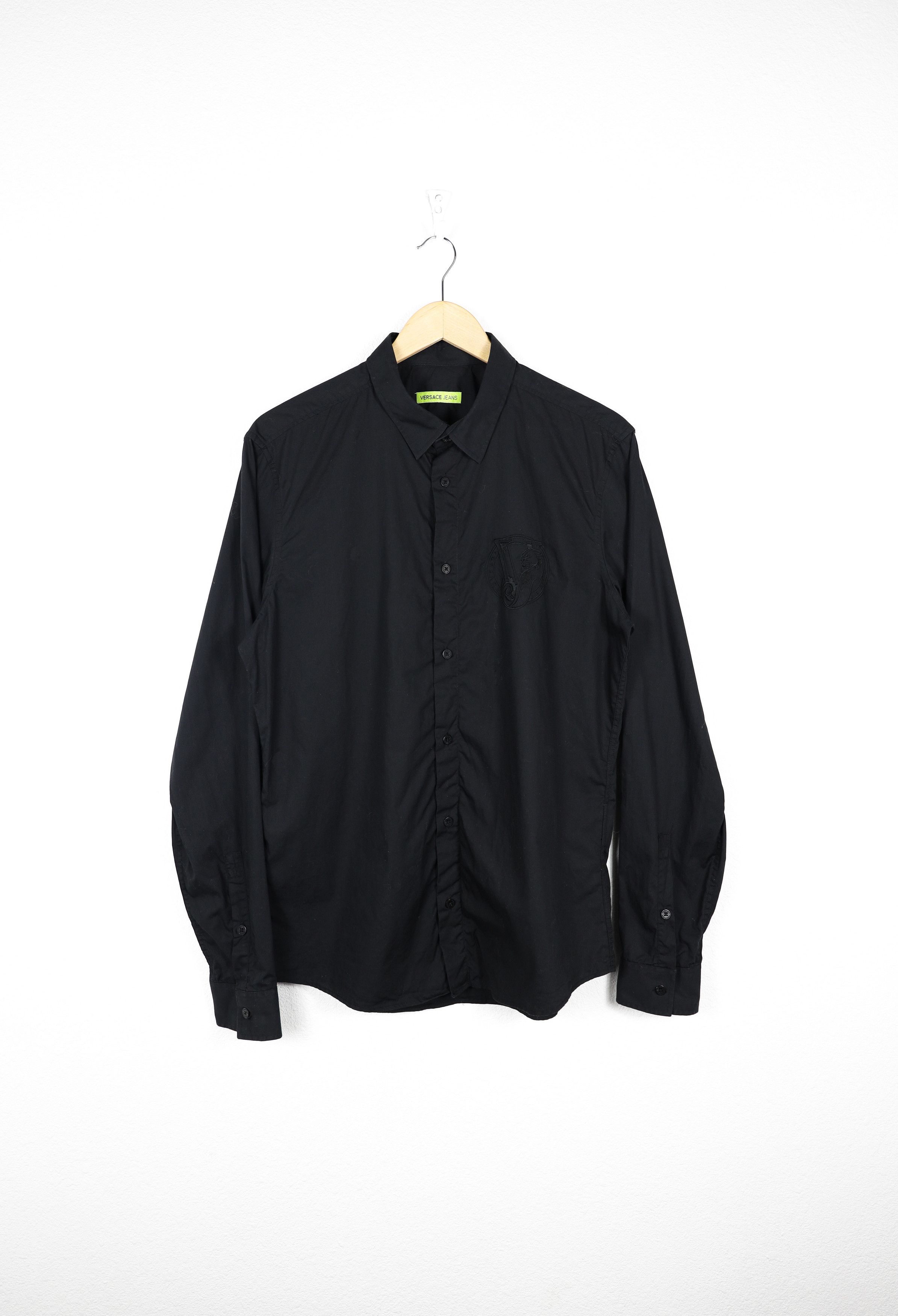 Versace × Versace Jeans Couture Versace Classic VJ Tiger Logo Black Button Long Sleeve Shirt Size US XL / EU 56 / 4 - 1 Thumbnail