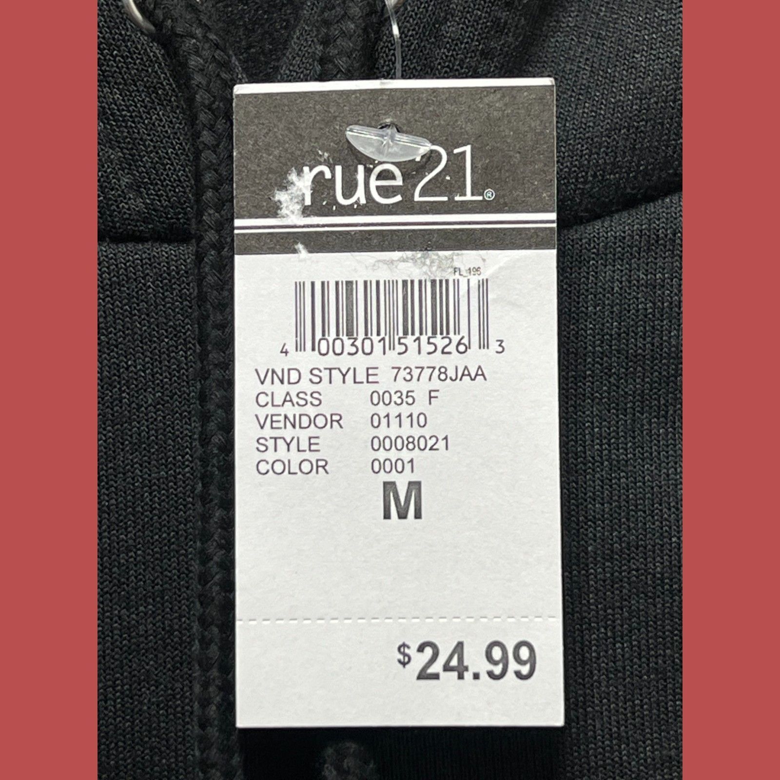 rue21 Rue 21 - Men's Long Sleeve Hooded Sweatshirt - Black - Mediu Size US S / EU 44-46 / 1 - 8 Thumbnail