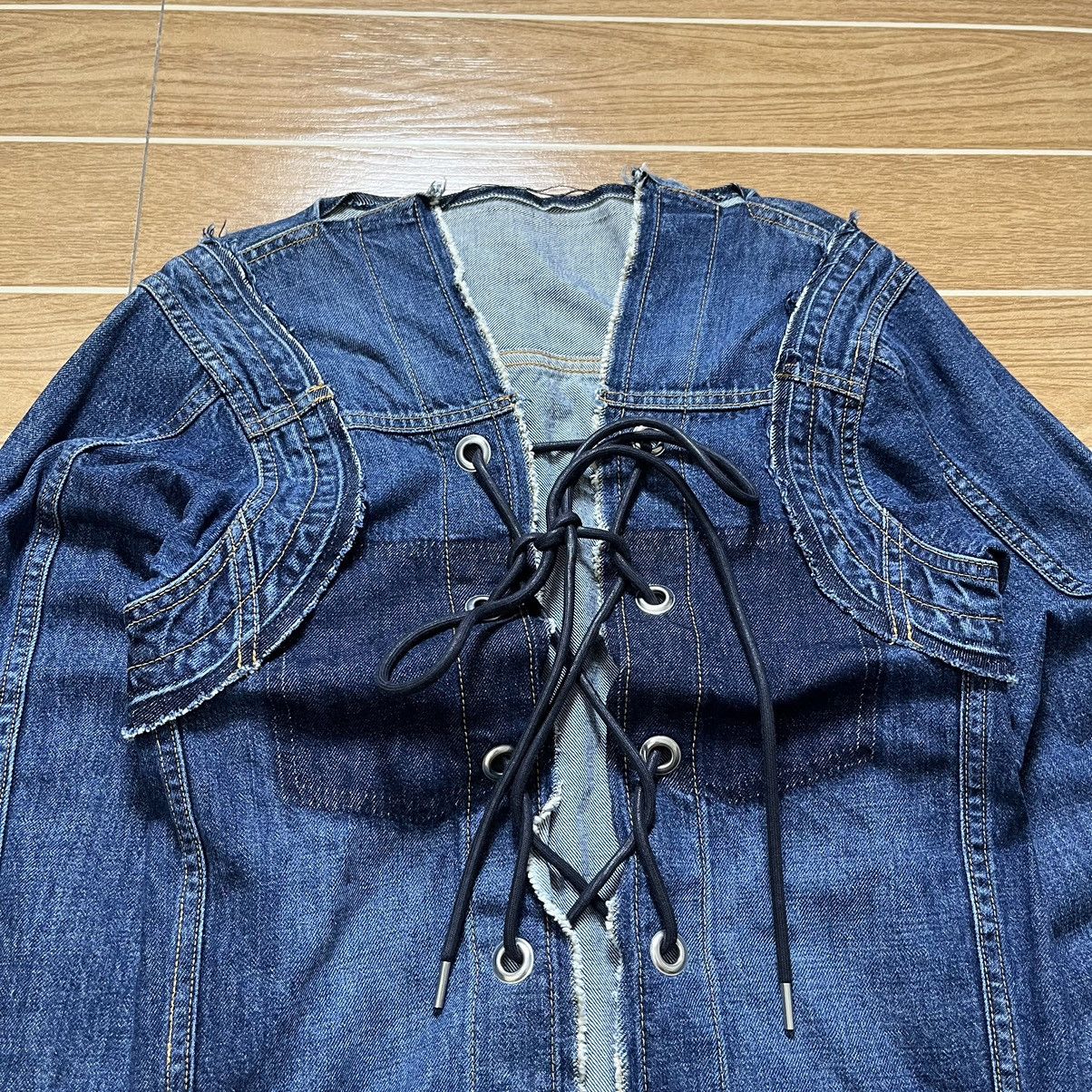 Sacai Sacai Lace Up Denim Jacket Size S / US 4 / IT 40 - 3 Thumbnail