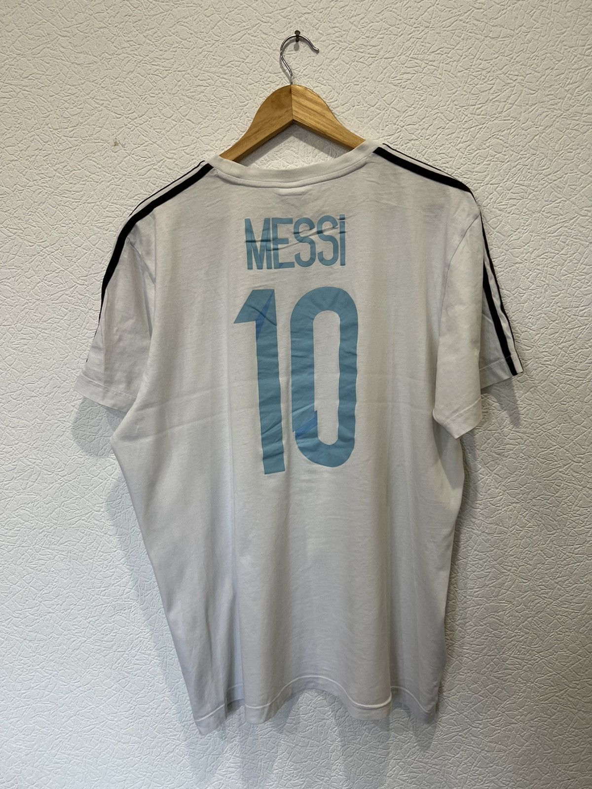 Vintage Messi Adidas Blue T Shirt Tee Argentina Soccer Size US XL / EU 56 / 4 - 1 Thumbnail