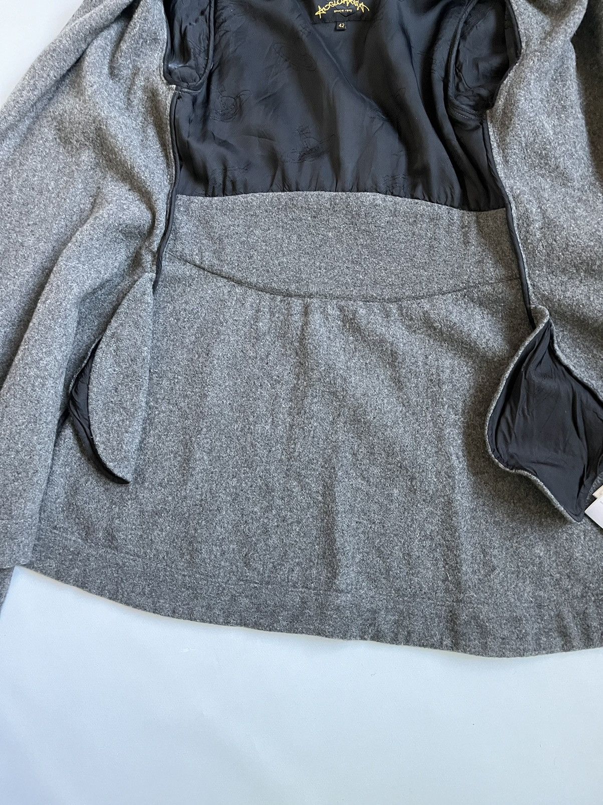 Vivienne Westwood Vivienne Westwood Anglomania Woman Grey Wool Belt Coat Size XL / US 12-14 / IT 48-50 - 7 Thumbnail