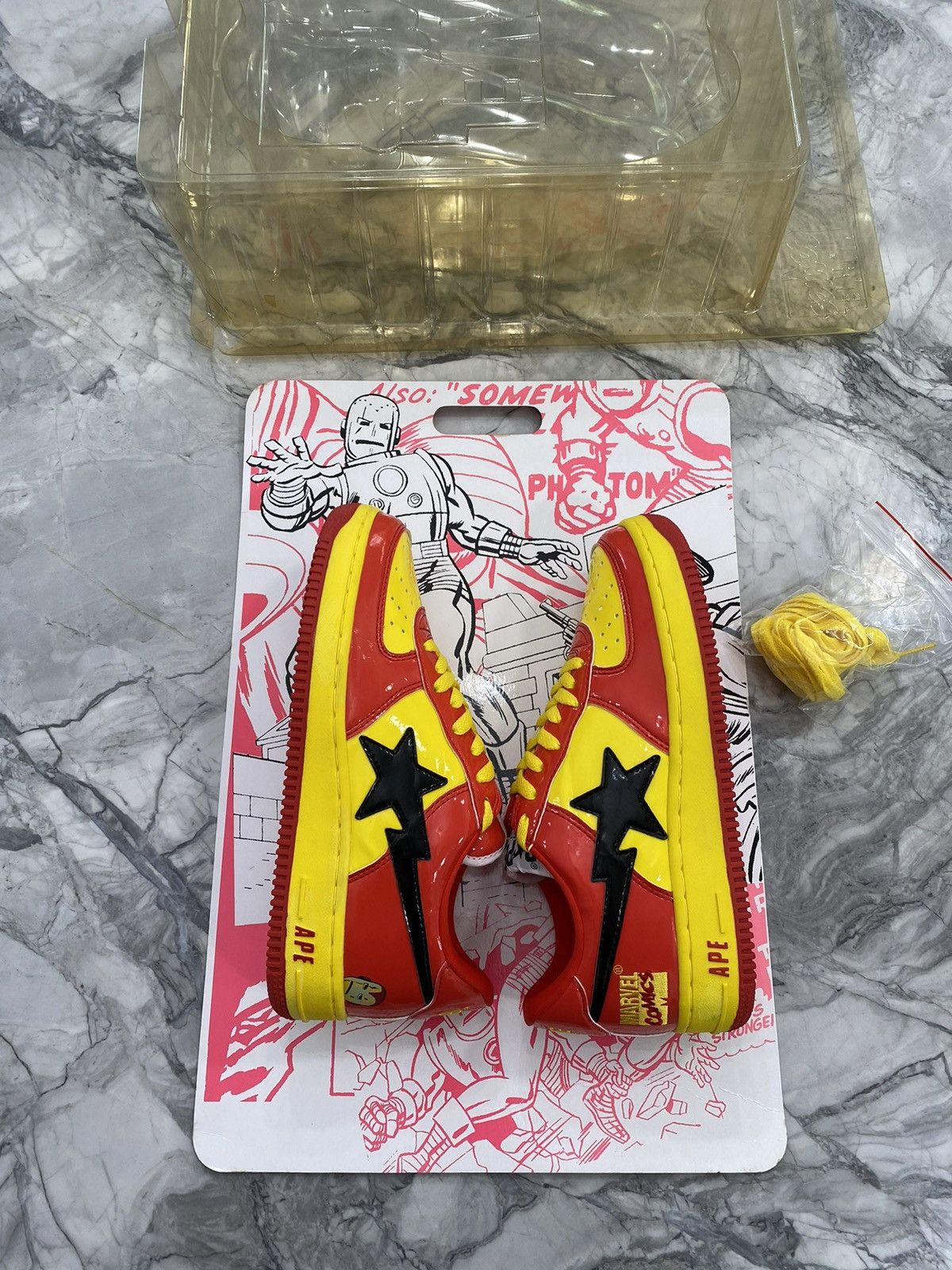 Bape Bape x Marvel Iron Man Bapesta Size US 9 / EU 42 - 6 Thumbnail