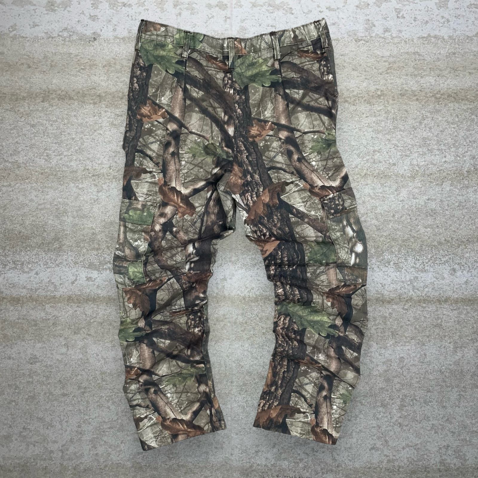 image of Vintage Hunting Camo Tactical Pants Baggy Fit Cargos 90's in Green, Men's (Size 34)