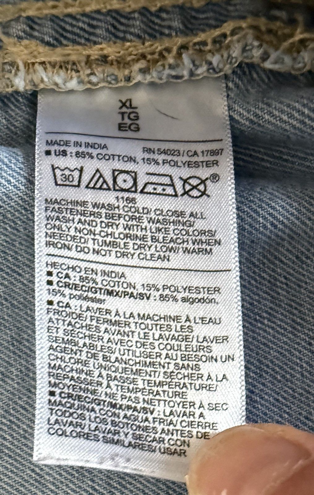 Old Navy Old Navy Womens XL Jean Chinos Baggy High Rise Denim Pants Size 36" / US 14 / IT 50 - 5 Thumbnail
