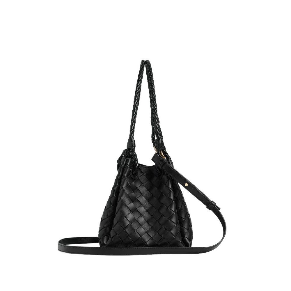 Bottega Veneta BOTTEGA VENETA Parachute Medium $5400 Black Leather Shoulder Size ONE SIZE - 3 Thumbnail