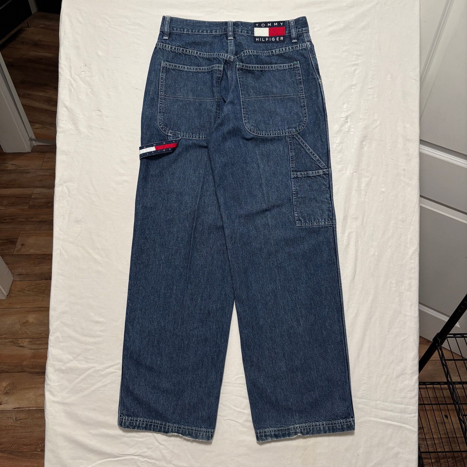 Tommy Hilfiger Tommy Hilfiger Baggy Wide Leg Denim Carpenter Jeans Blue 28 Size US 28 / EU 44 - 5 Thumbnail