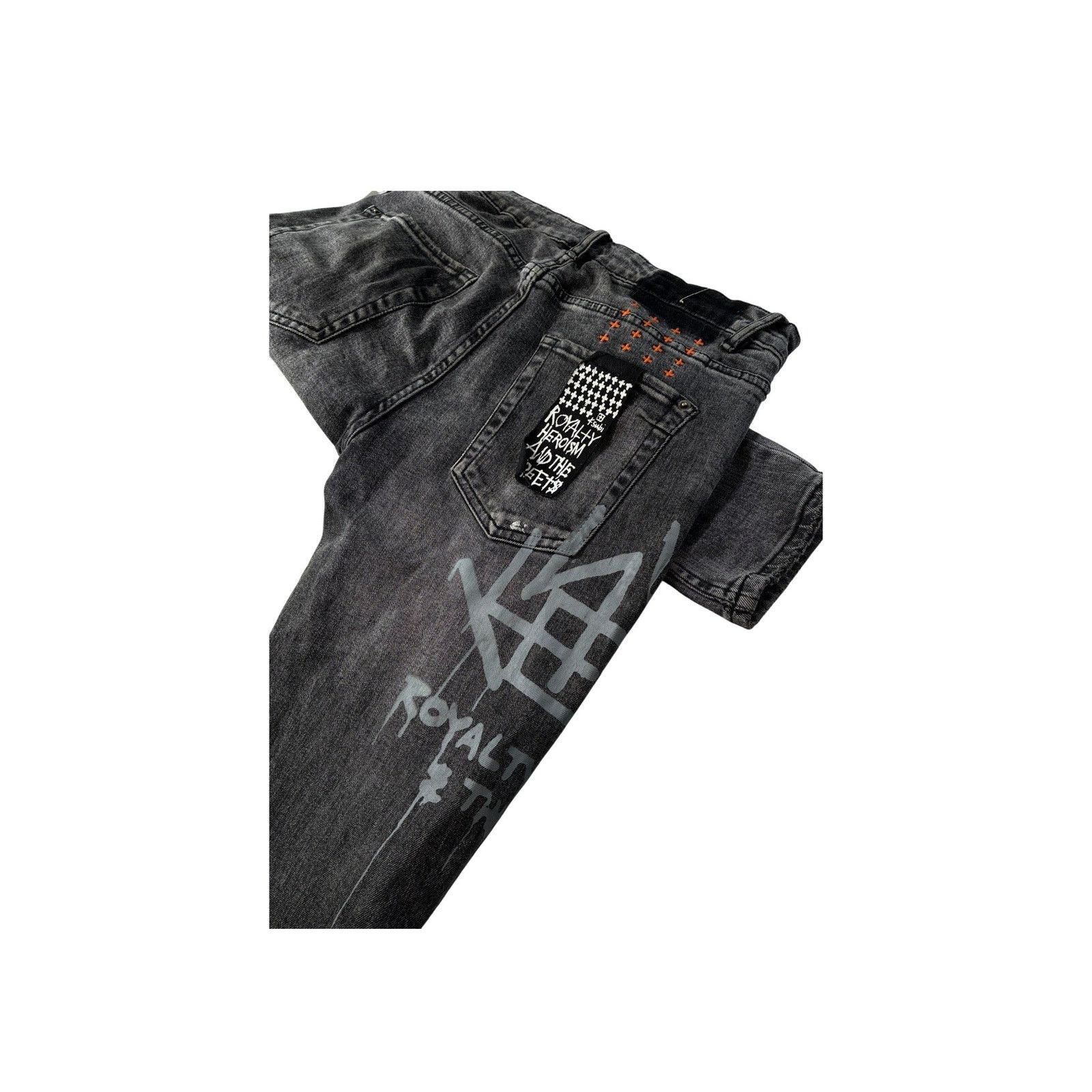 Ksubi Ksubi Black & Orange Jeans Size US 33 - 3 Thumbnail