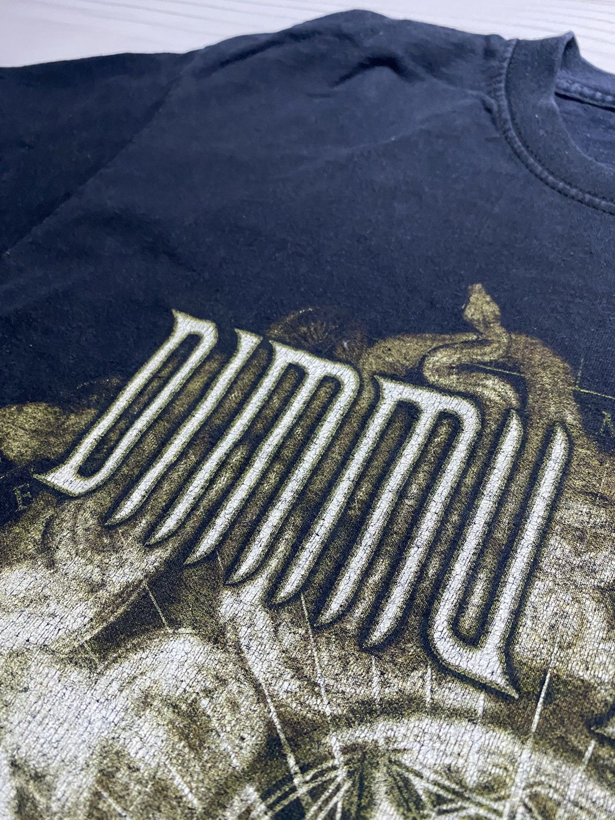 Band Tees × Vintage Vintage Dimmu Borgir in sorte diaboli 00’s y2k t shirt Size US L / EU 52-54 / 3 - 6 Thumbnail