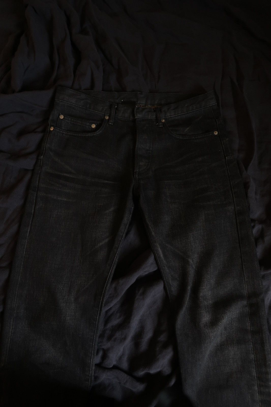 image of Hedi Slimane Dior Aw05 “In The Morning” Clawmark Jeans in Black, Men's (Size 30)