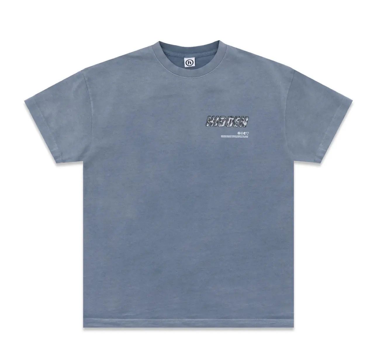 Daniel Arsham × HIDDEN Daniel Arsham x Hidden Eroded H Logo Tee Vintage Wash Blue Size US L / EU 52-54 / 3 - 2 Thumbnail