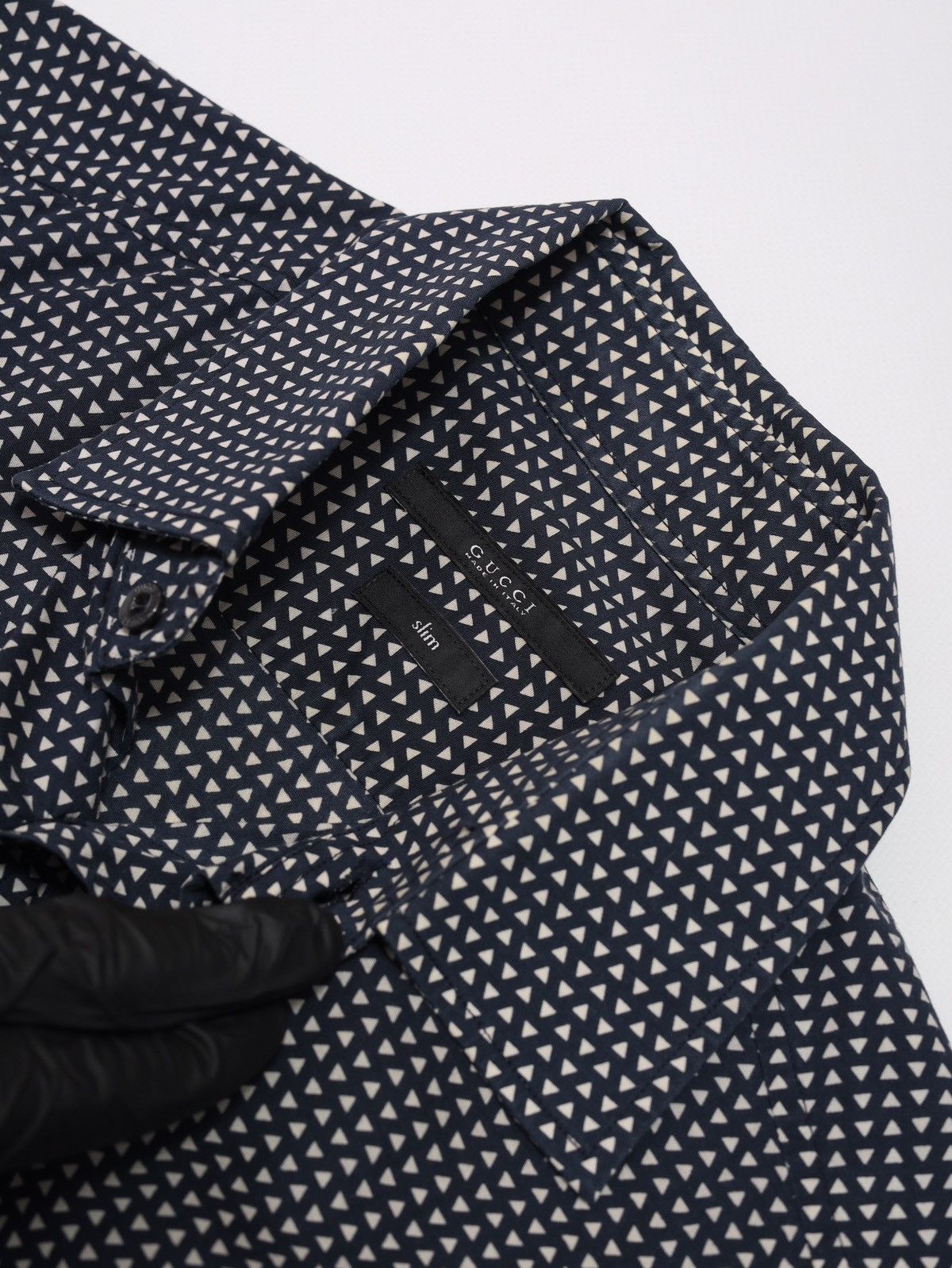 Gucci Gucci Triangle Pattern Printed Long Sleeve Shirt Cotton Size US S / EU 44-46 / 1 - 9 Thumbnail