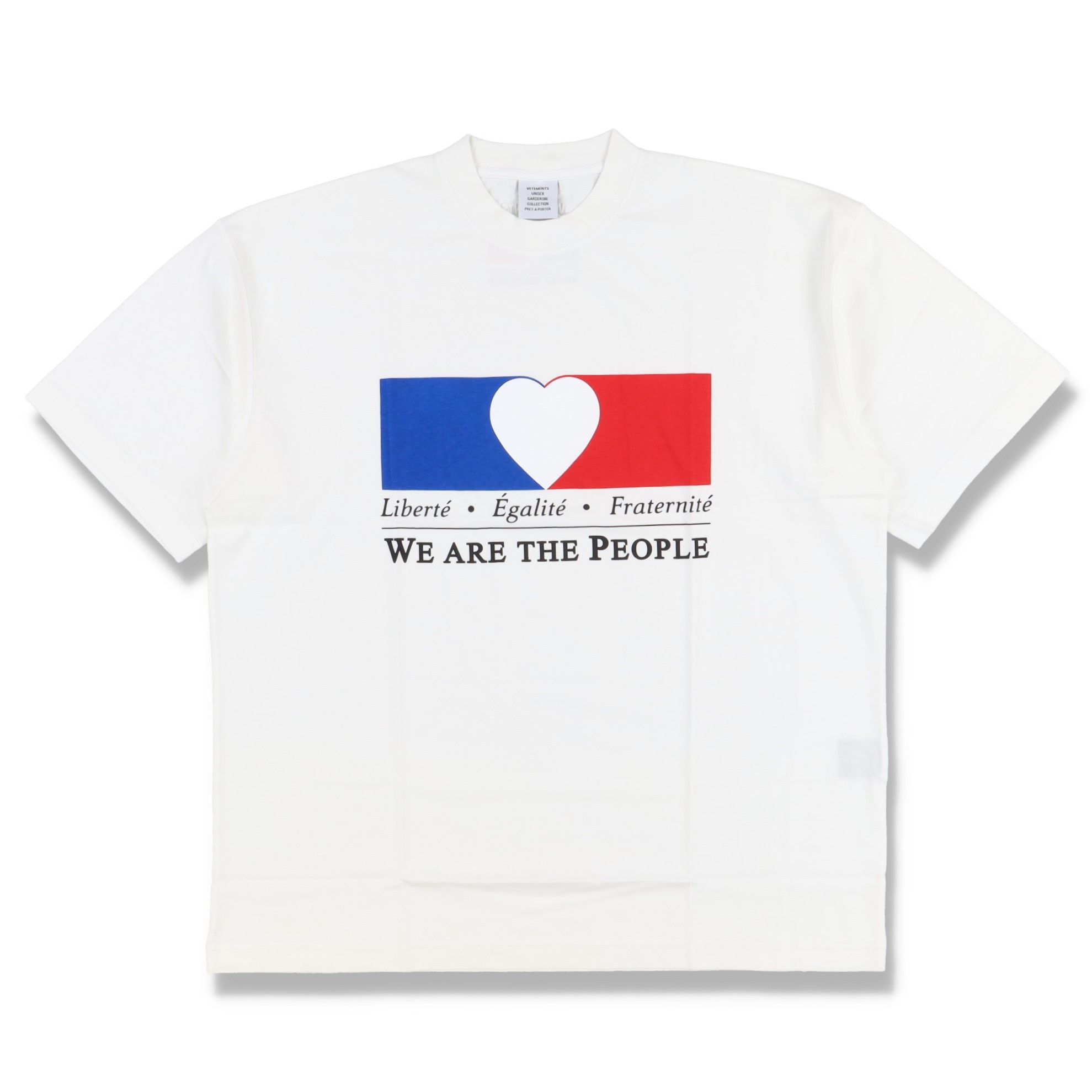 Vetements White We Are The People Heart Oversized T-Shirt Size M / US 6-8 / IT 42-44 - 1 Thumbnail