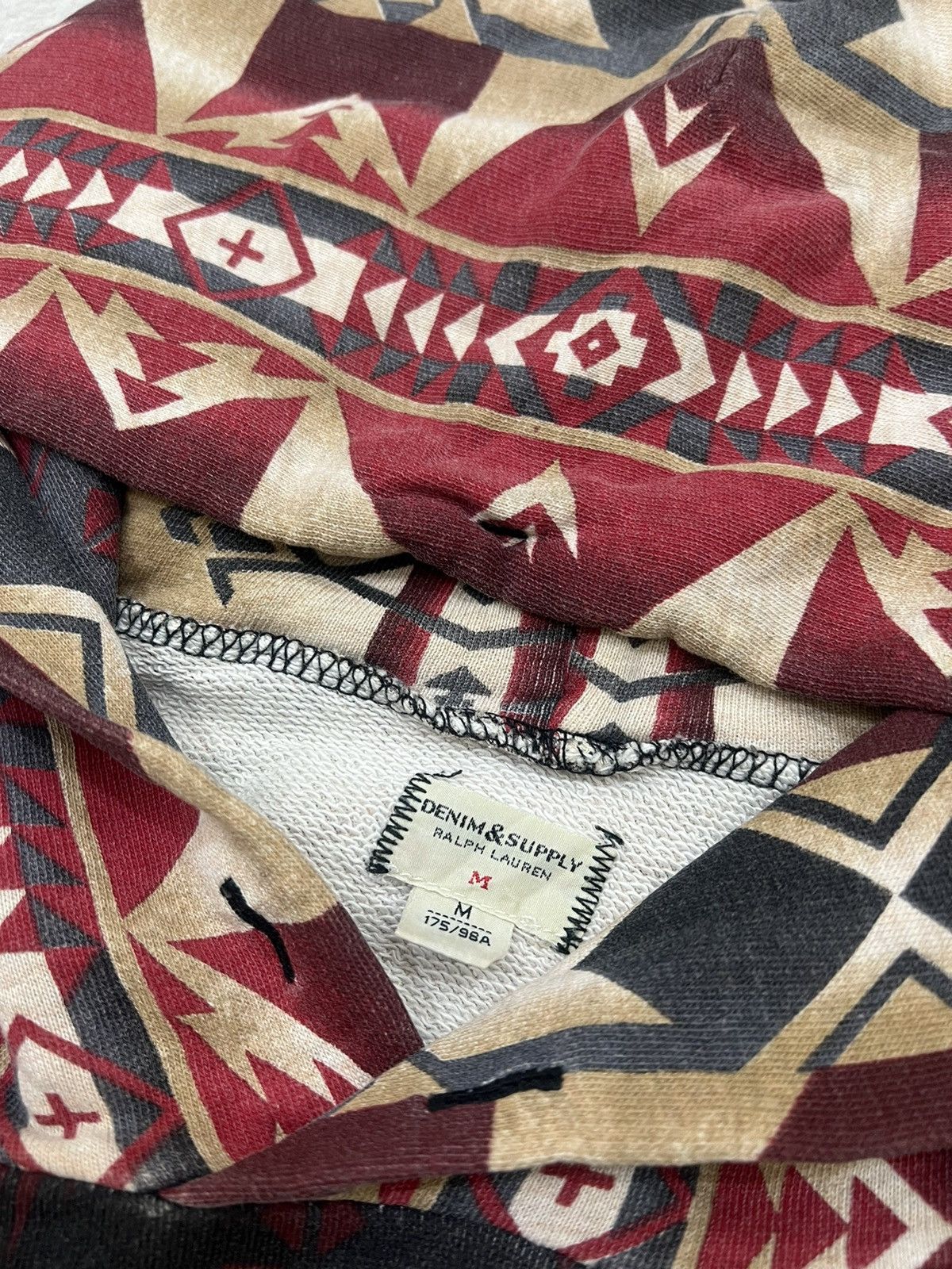 Polo Ralph Lauren 2000s RRL Denim Supply RL Aztec Print Hoddie y2k Lgb Ifsix Size US M / EU 48-50 / 2 - 6 Thumbnail