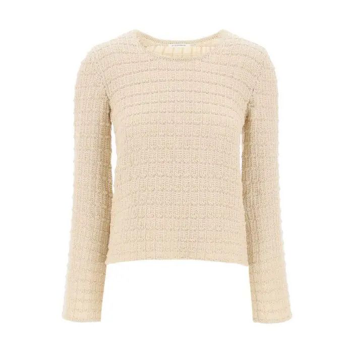 image of By Malene Birger O1S22I1N0424 Cotton Knit Pullover In Beige, Women's (Size Medium)