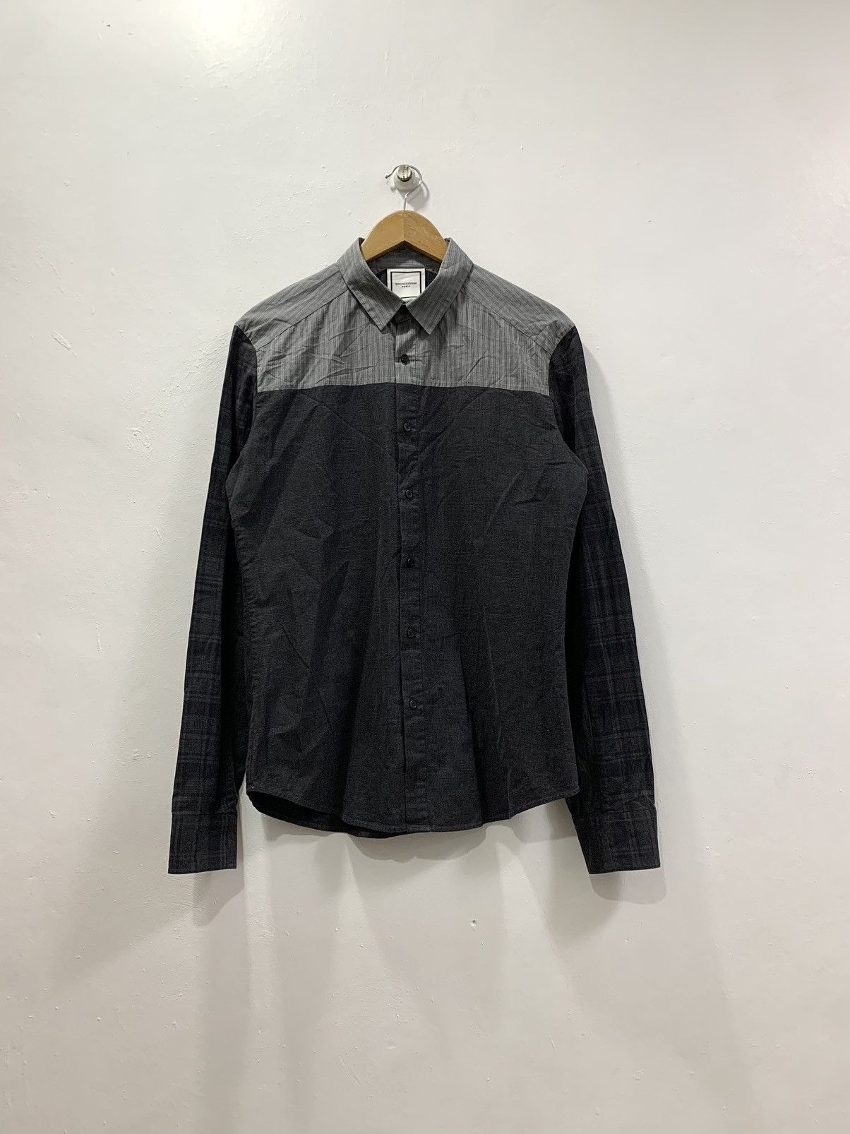 Wooyoungmi WOOYOUNGMI TRI-TONE - COLOR BLOCK BUTTON-UP L/S SHIRT Size US M / EU 48-50 / 2 - 1 Thumbnail