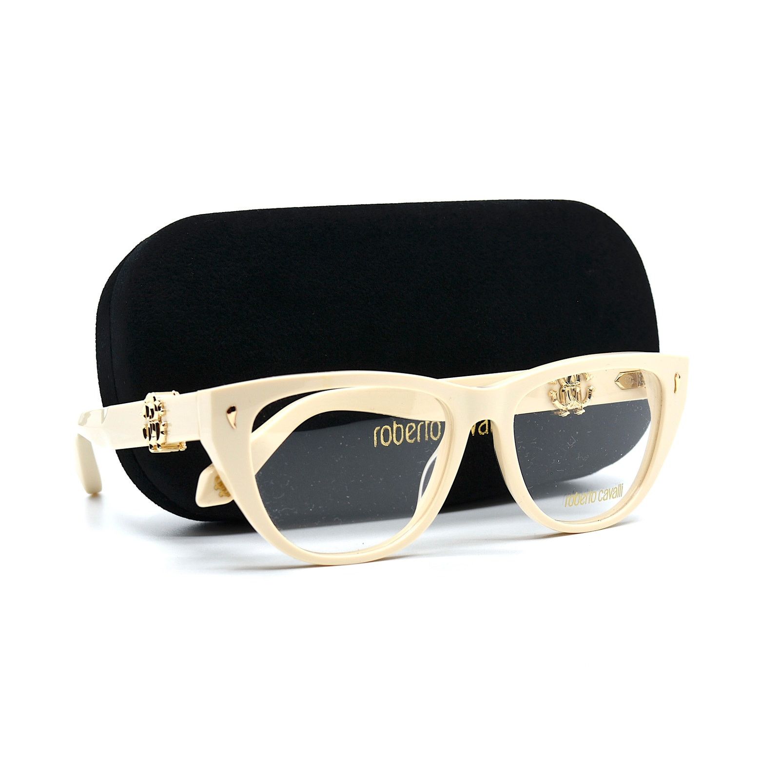 Roberto Cavalli NEW ROBERTO CAVALLI VRC045 09X7 IVORY EYEGLASSES FRAME Size ONE SIZE - 12 Thumbnail
