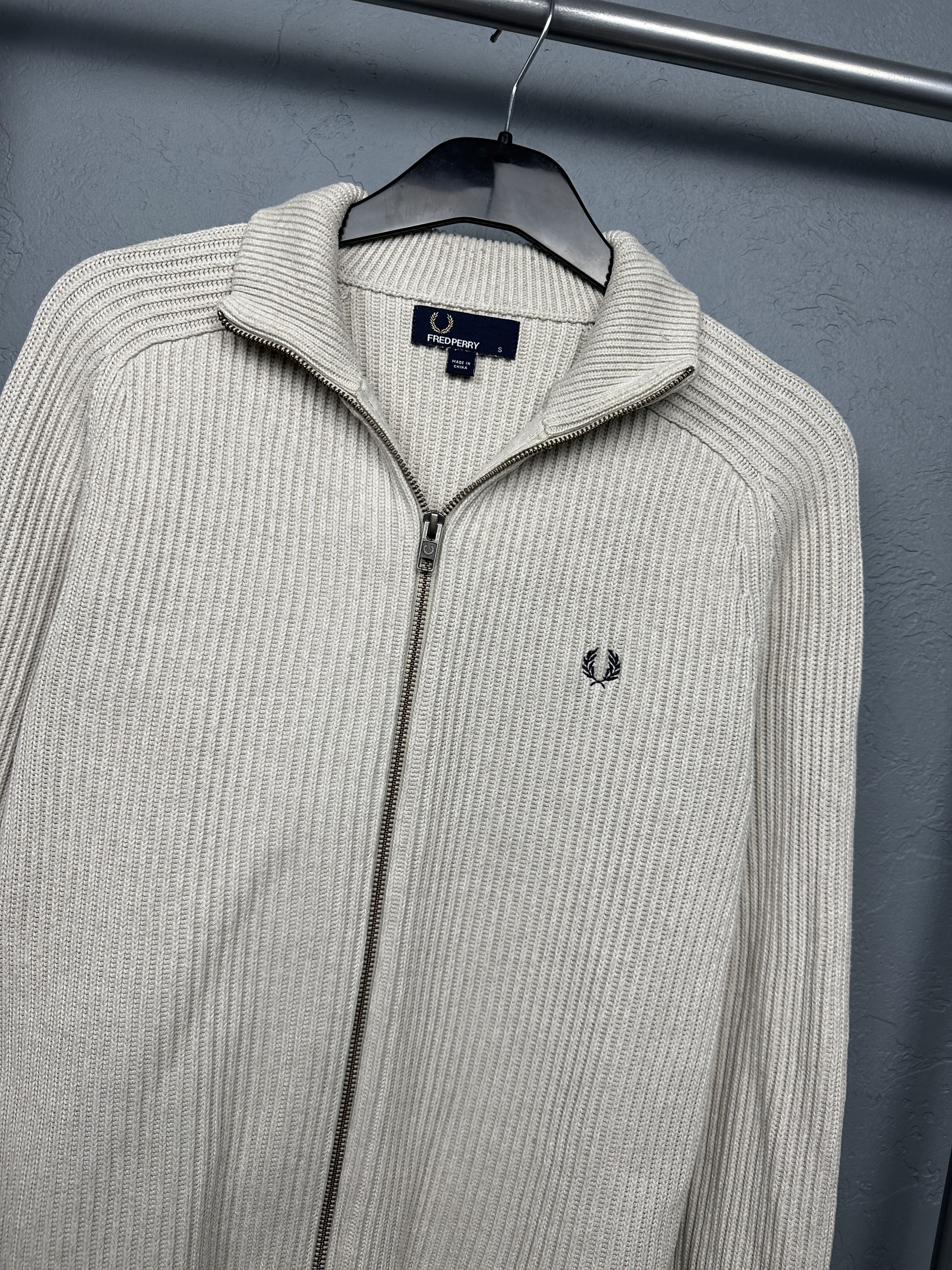 Fred Perry Fred Perry Vintage Mens Full Zip Knit Sweater Size US S / EU 44-46 / 1 - 2 Thumbnail