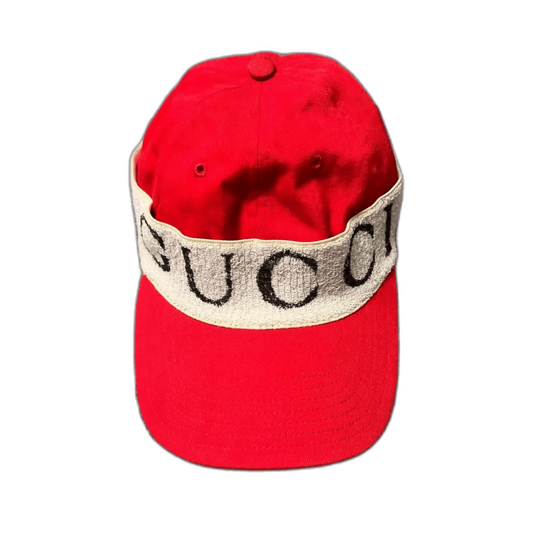 Gucci Gucci Red Towel Cap with Large Logo-2505 Size ONE SIZE - 1 Thumbnail
