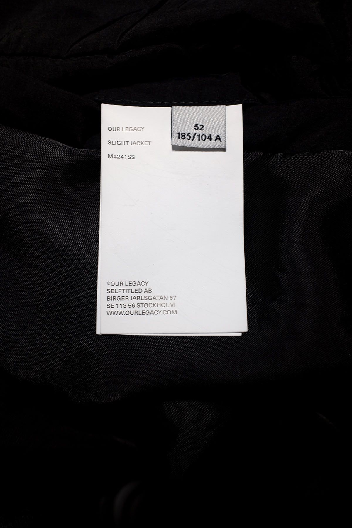 Our Legacy Slight Jacket "Shining Black Crinkle Solaro" Size US L / EU 52-54 / 3 - 5 Thumbnail
