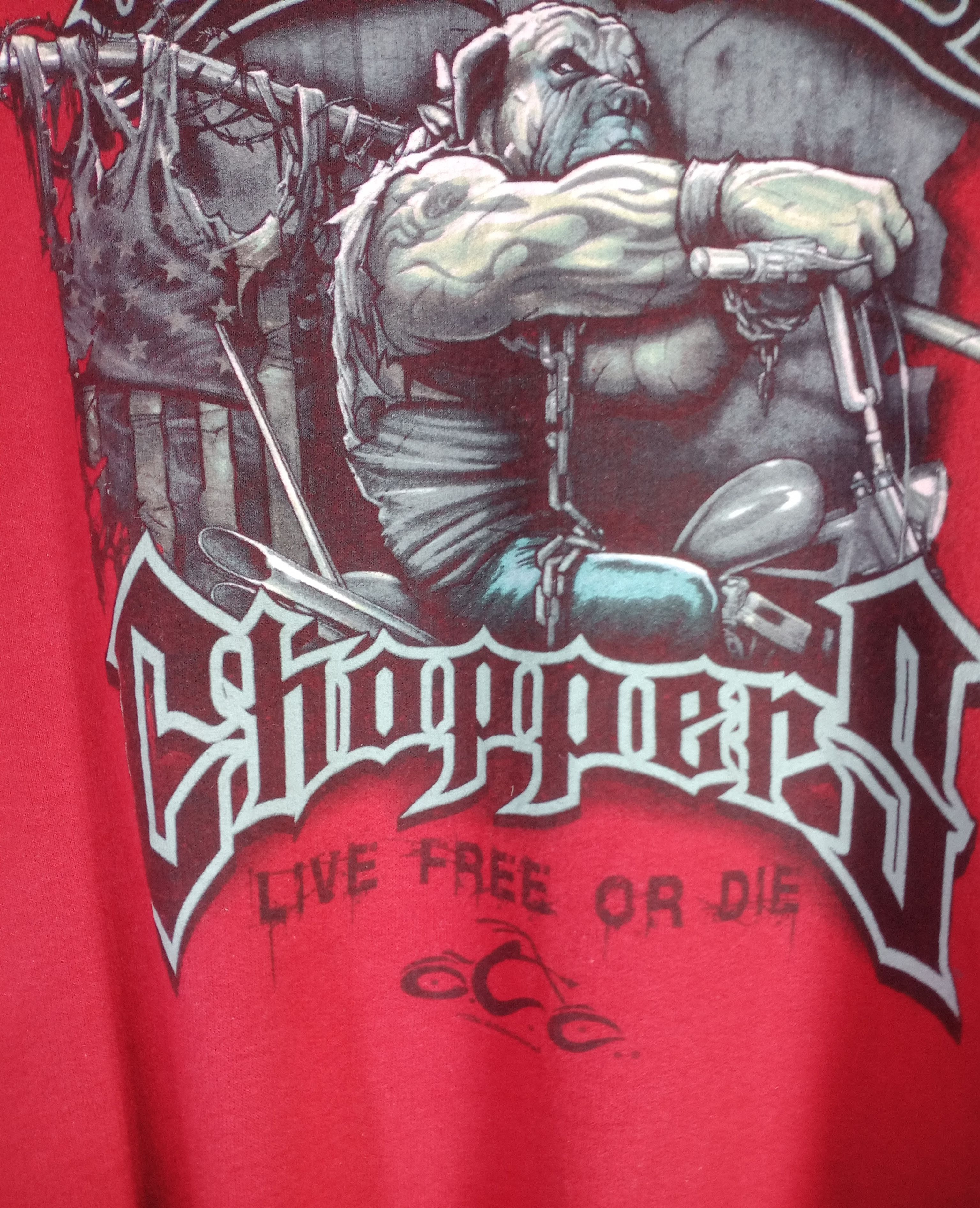 West Coast Choppers Rare Vintage Orange county Choppers Live Free Or Die Size US XL / EU 56 / 4 - 3 Thumbnail