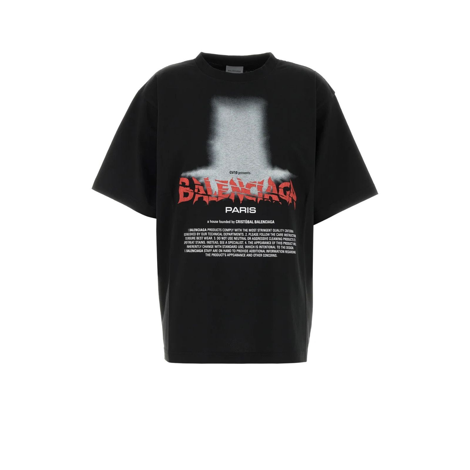 Balenciaga $800 Black The Door Oversized T-Shirt New & Authe, Women's (Size Xs)