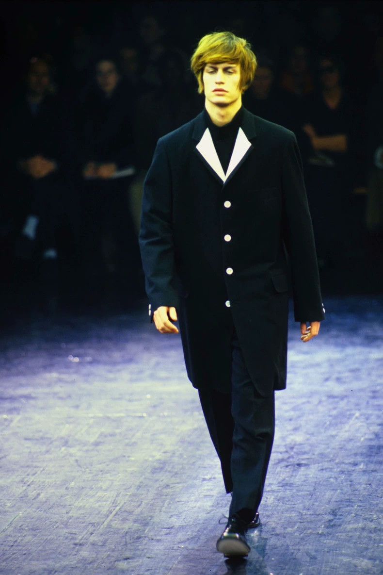 Yohji Yamamoto Yohji Yamamoto 97aw White Button Silk Collar Patchwork Coat Size US M / EU 48-50 / 2 - 3 Thumbnail