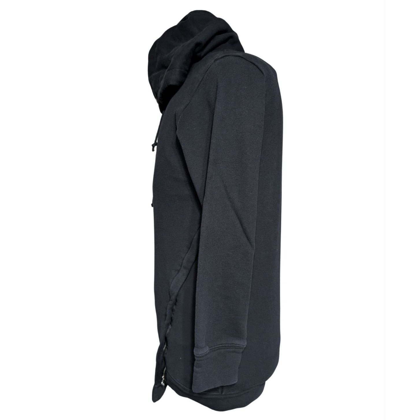 MO&Co Black Longline Cotton Hoodie Sweatshirt Size S Womens