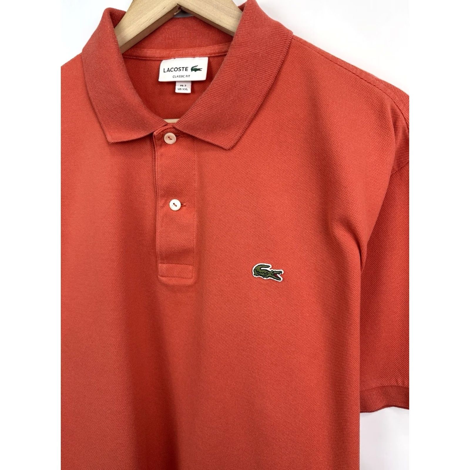 Lacoste VINTAGE Lacoste Polo T-Shirt Classic Fit Made in France Retro Size 2XL Orange Mens Size US XXL / EU 58 / 5 - 4 Thumbnail
