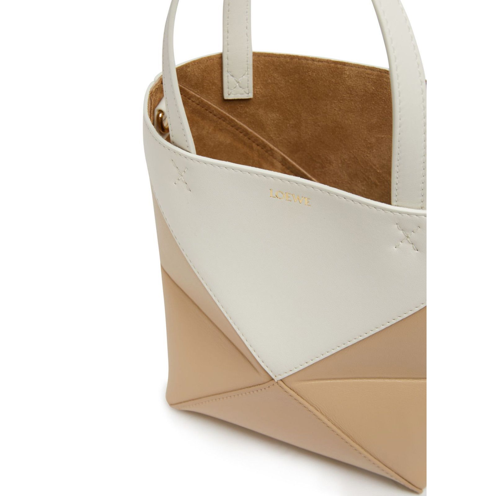 Loewe LOEWE Puzzle Mini Fold SOFT WHITE/PAPER CRAFT Leather Tote B Size ONE SIZE - 4 Thumbnail