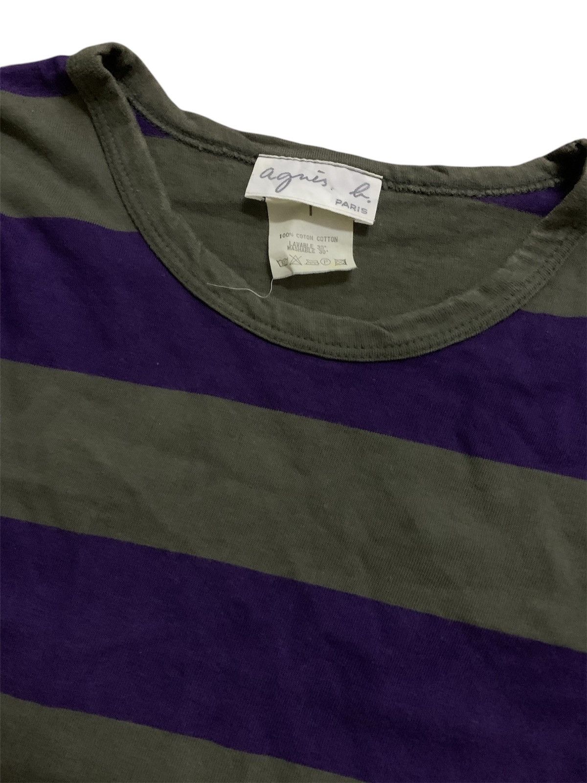 Yohji Yamamoto 💥Vtg Japanese Agnes b Stripe Shirt Size XS / US 0-2 / IT 36-38 - 4 Thumbnail