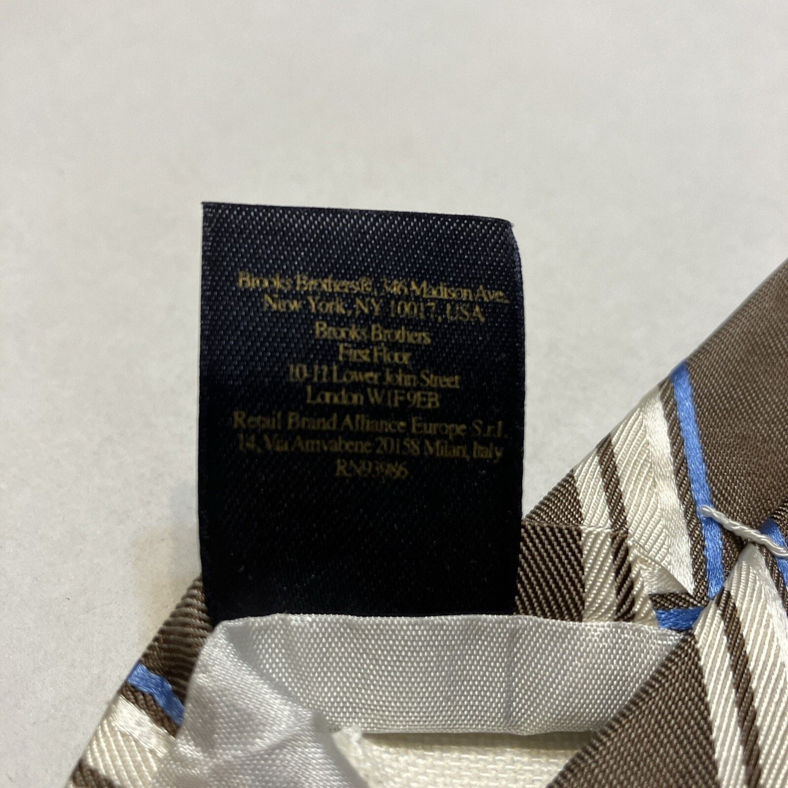 Brooks Brothers Brooks Brothers Tie Brown Blue Striped Business Formal Dance Size ONE SIZE - 5 Thumbnail