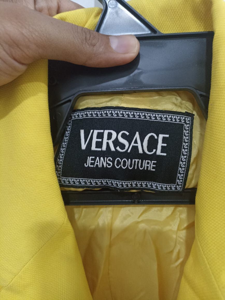 Versace Vintage Yellow Versace Blazzer Size 34S - 11 Thumbnail