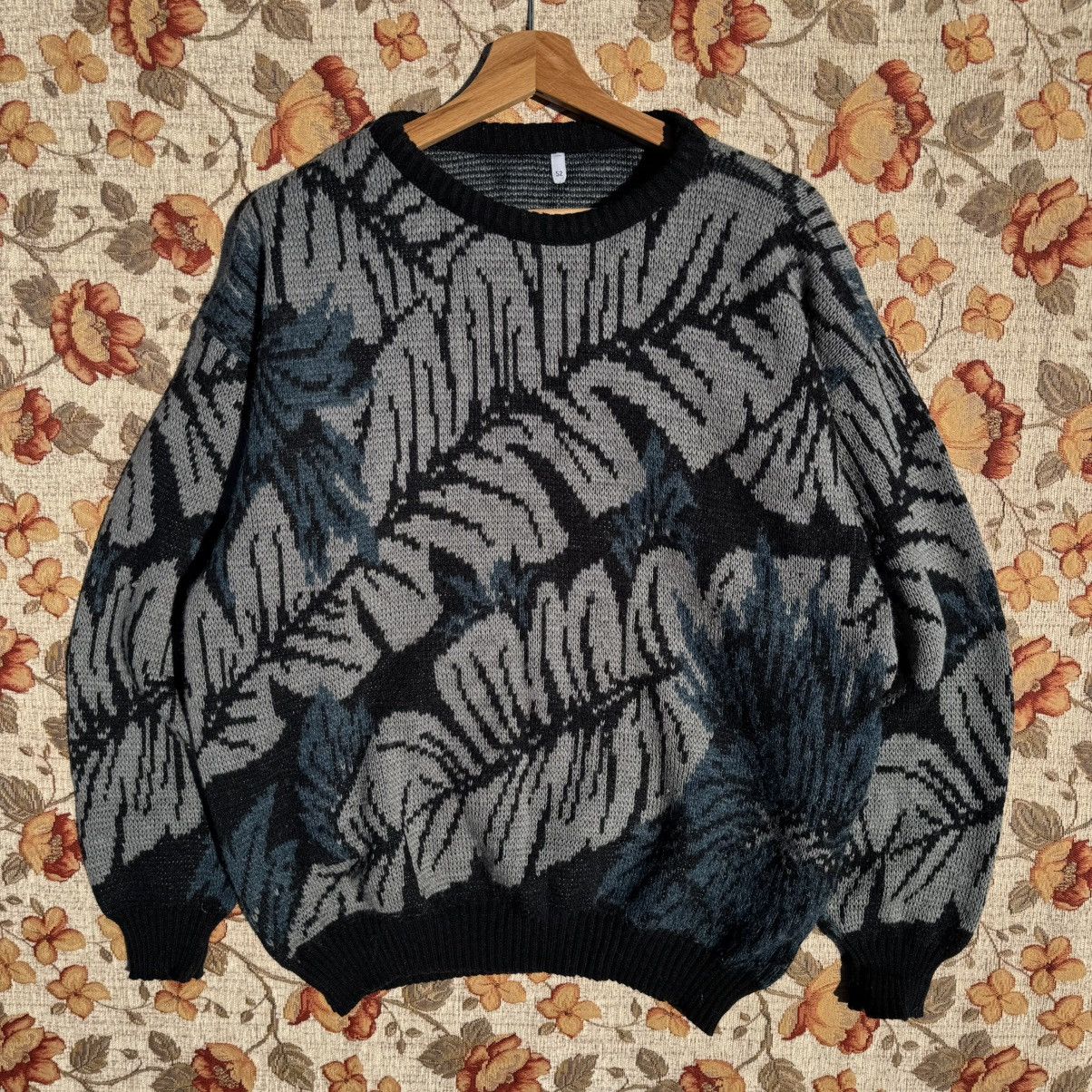 Vintage Vintage Floral Print Boxy Knit Leaf ALD JAPANESE VIBE Cute Size US L / EU 52-54 / 3 - 2 Thumbnail