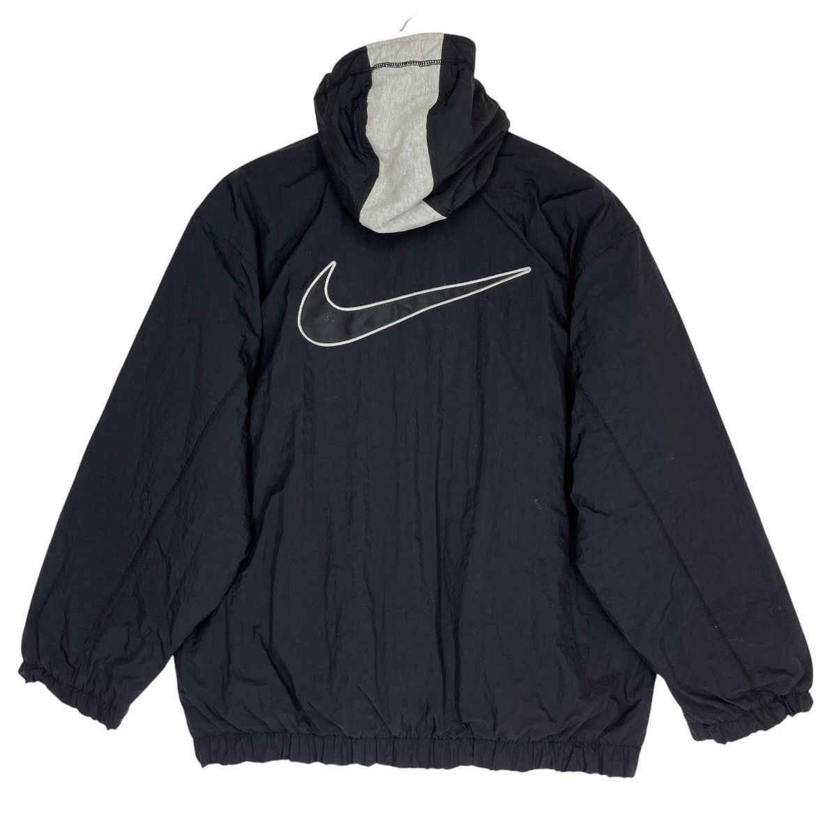 Nike × Vintage Vintage Nike Big Swoosh Hoodie Jacket Size L Size US L / EU 52-54 / 3 - 1 Thumbnail
