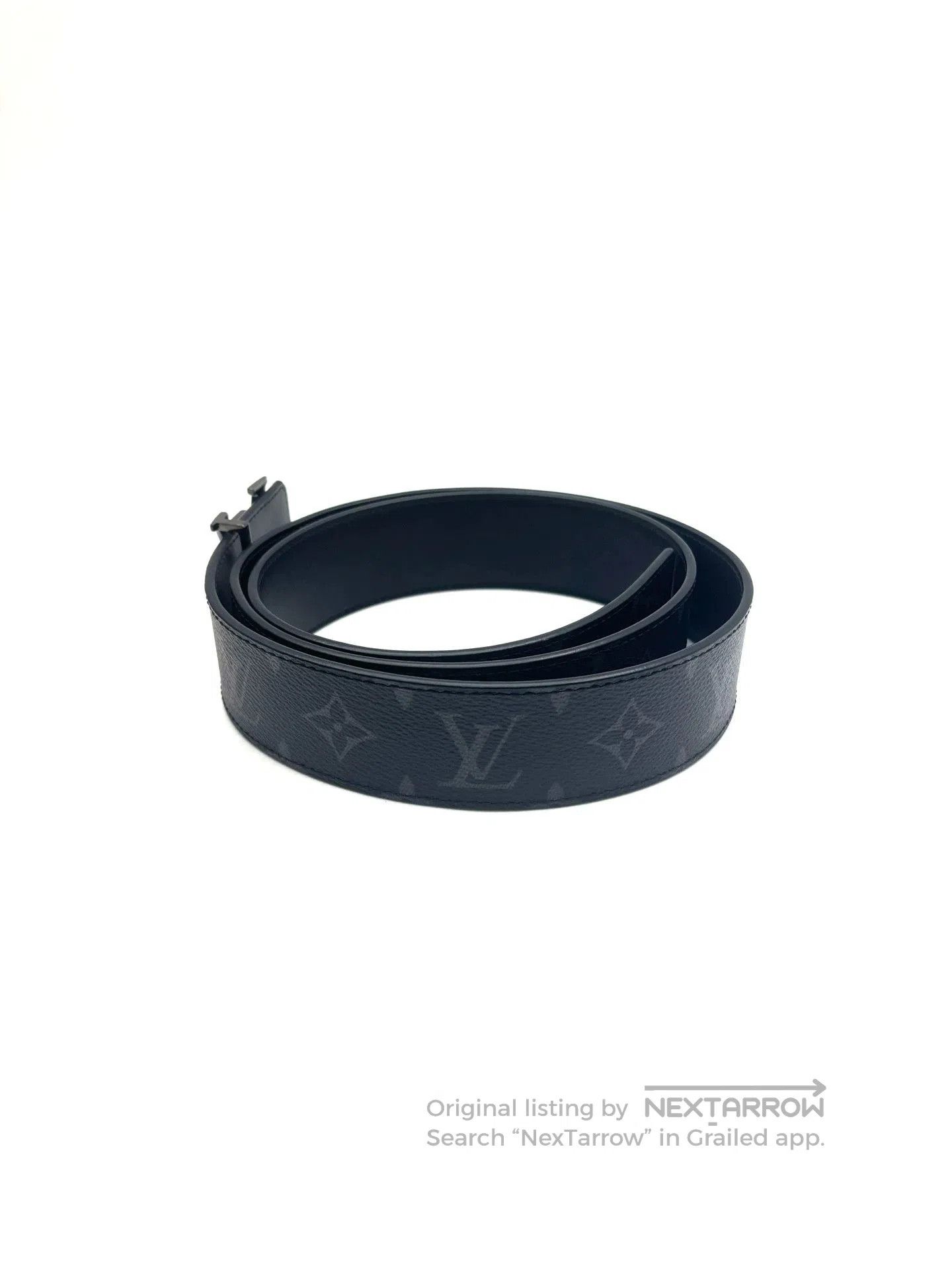 Louis Vuitton LV Initiales Monogram Leather Belt. Size ONE SIZE - 4 Thumbnail