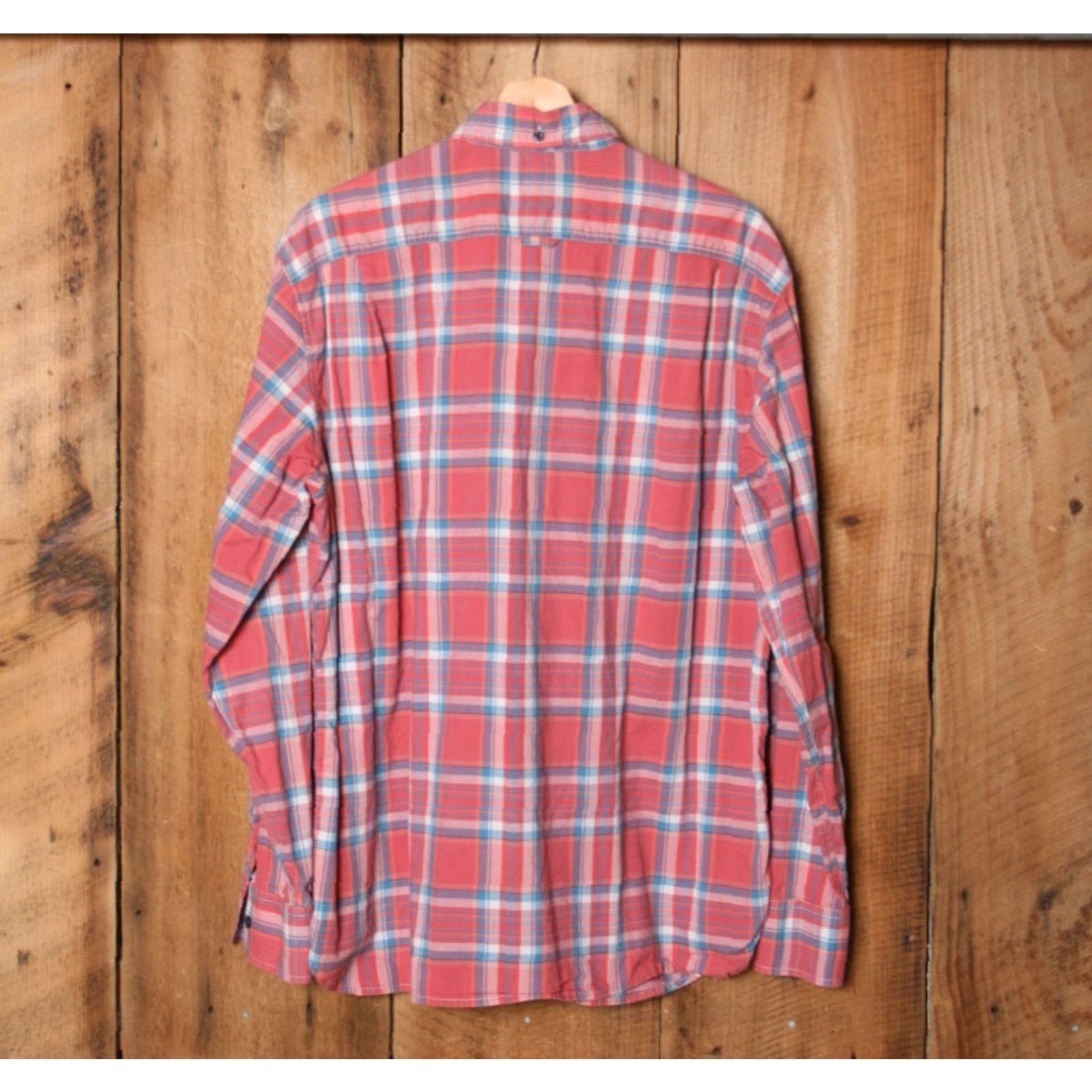 Lucky Brand LUCKY BRAND Shirt Button-Up Plaid Windowpane 100% Cotton Sz L Multicolor Men Long Sleeve Button-Front Size US L / EU 52-54 / 3 - 5 Thumbnail