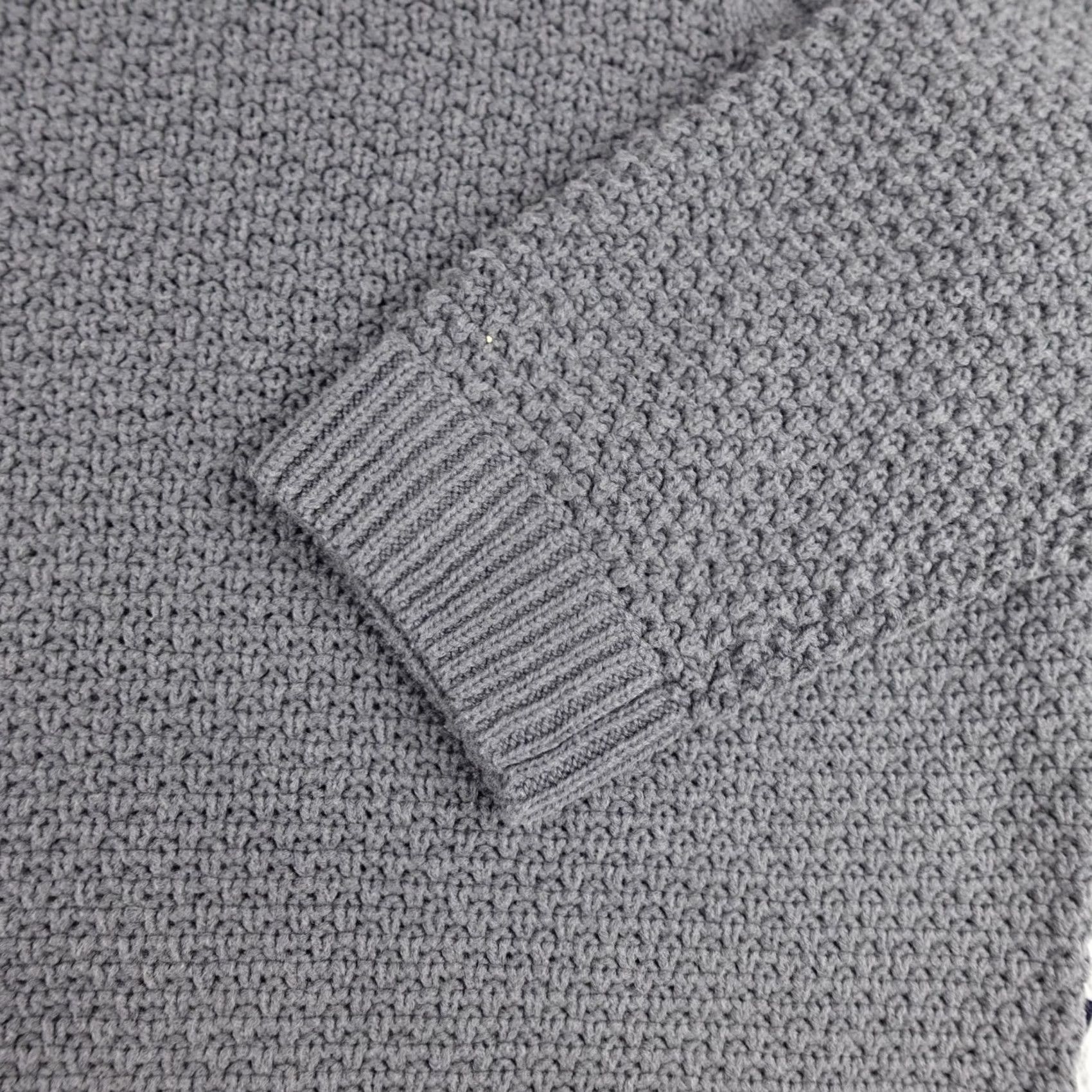Gap Gap 2XL Gray Textured Knit Pullover Sweater Womens Crew Neck Chunky Knit Pullover Casual Womens Gap Shirt Size XXL / US 16-18 / IT 52-54 - 5 Thumbnail