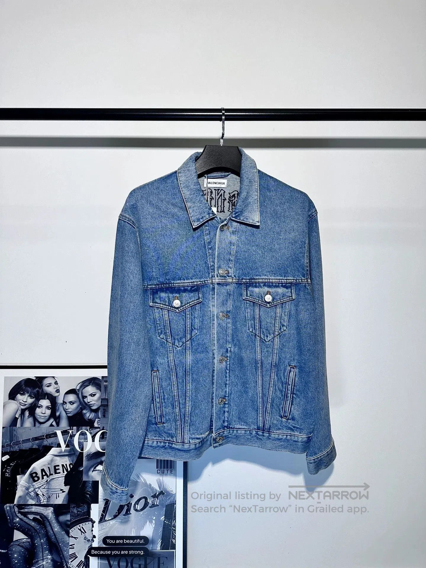 Balenciaga Balenciaga Back Sanskrit Denim Jacket. Size US XS / EU 42 / 0 - 1 Thumbnail