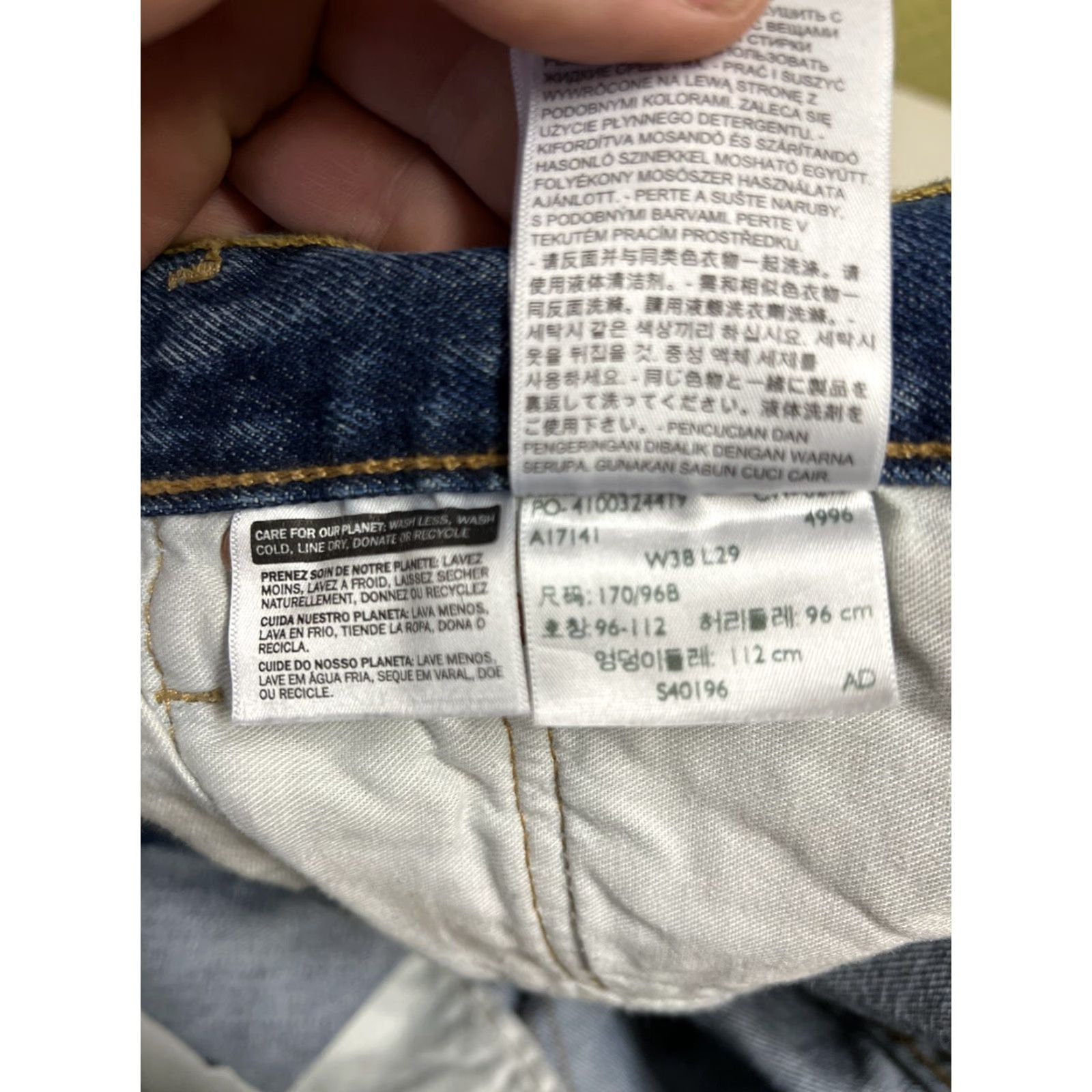 Levi's Levi's 501 Original Straight Jeans Mens 38x29 Medium Blue Denim Size US 38 / EU 54 - 3 Thumbnail