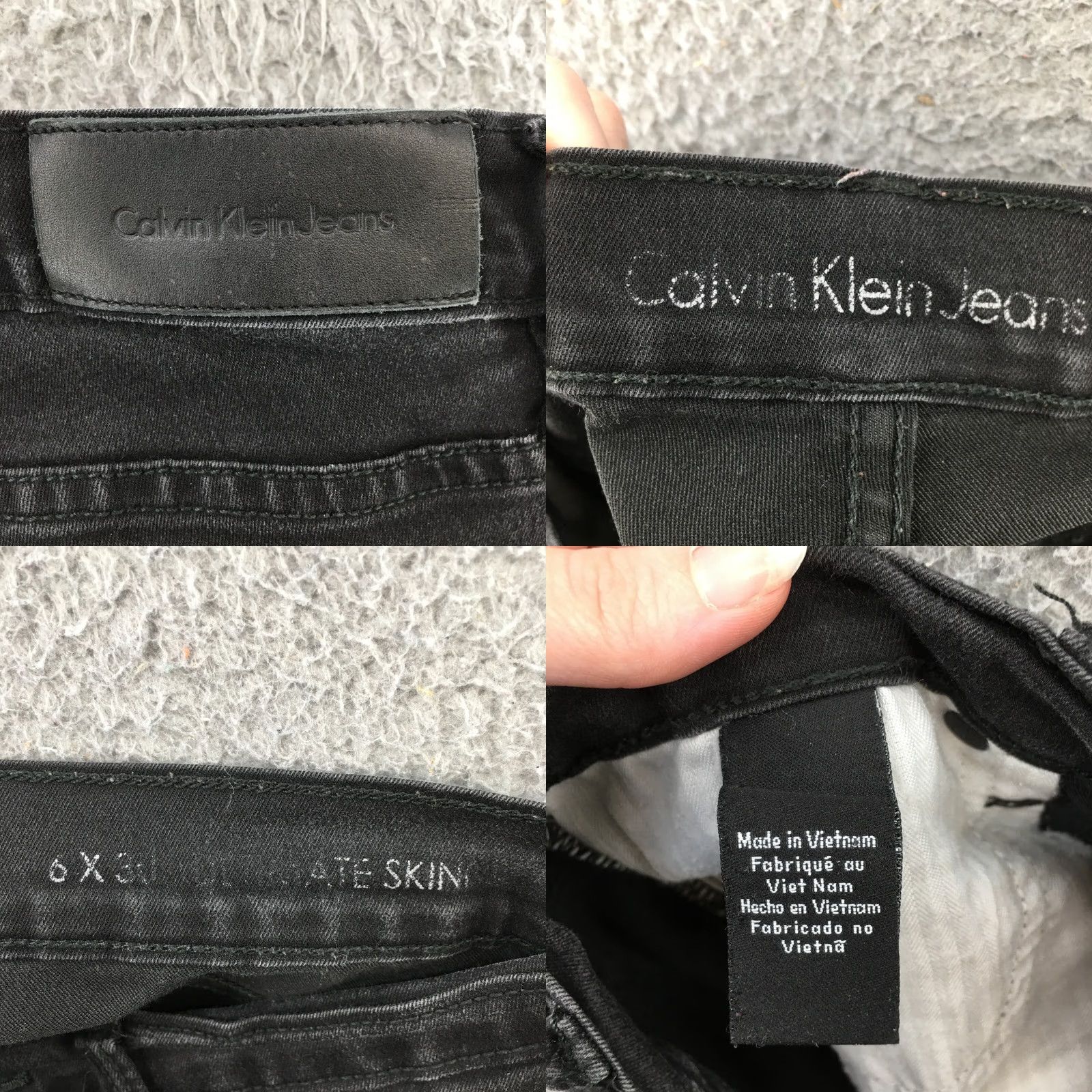 Calvin Klein Calvin Klein Ultimate Skinny Jeans Womens 6x30 Black Cotton Blend Denim Stretch Pockets Slim Modern Classic Size 28" / US 6 / IT 42 - 10 Thumbnail