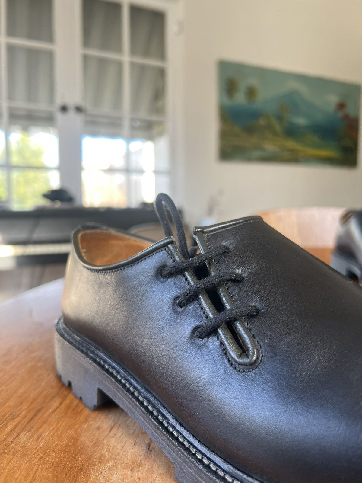 Ludwig Reiter Ludwig Reiter Haferl Black Leather Shoes Size 11.5 Size US 11.5 / EU 44-45 - 8 Thumbnail