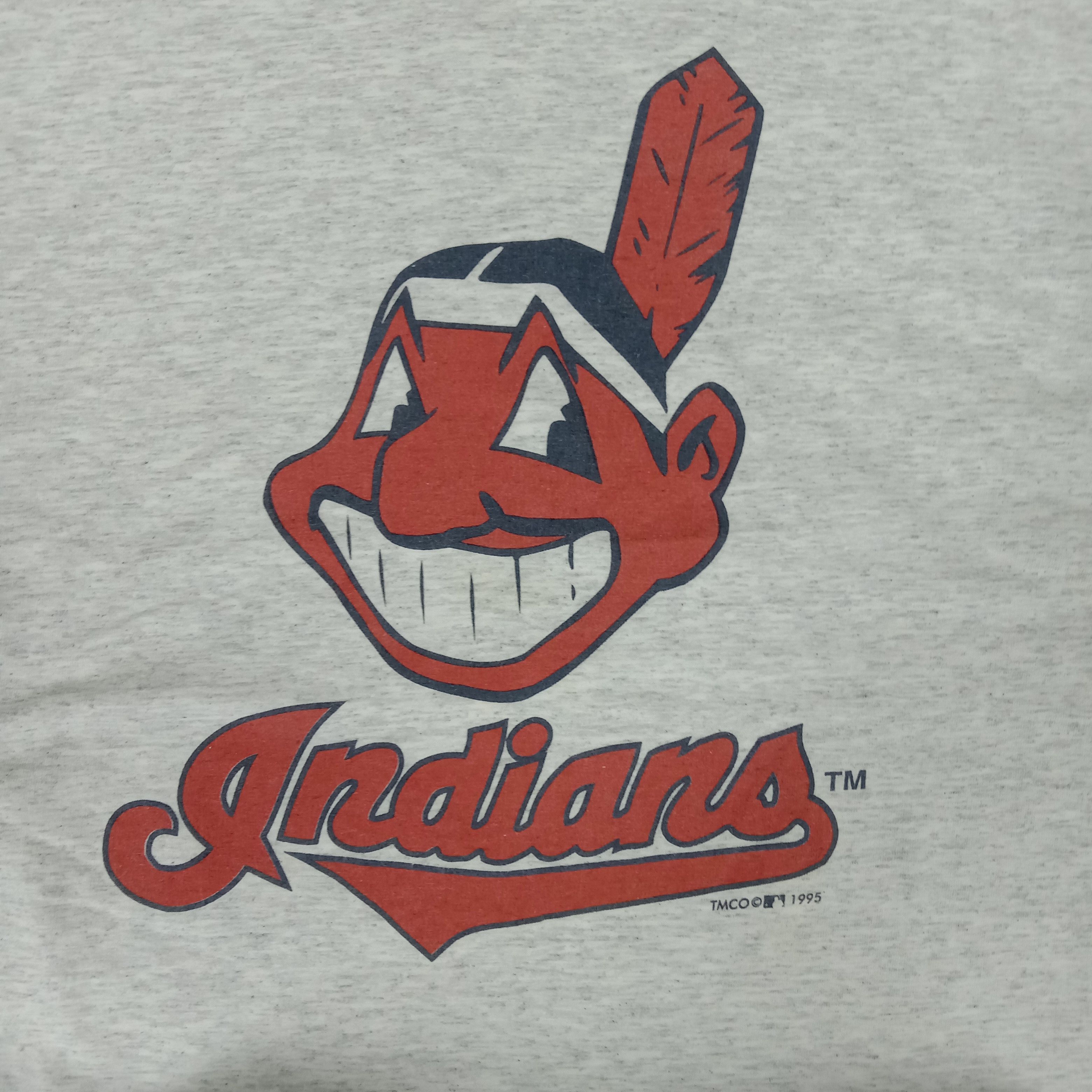 MLB × Vintage Vintage 90's Indians Baseball Team MLB Tshirt Size US XL / EU 56 / 4 - 2 Thumbnail