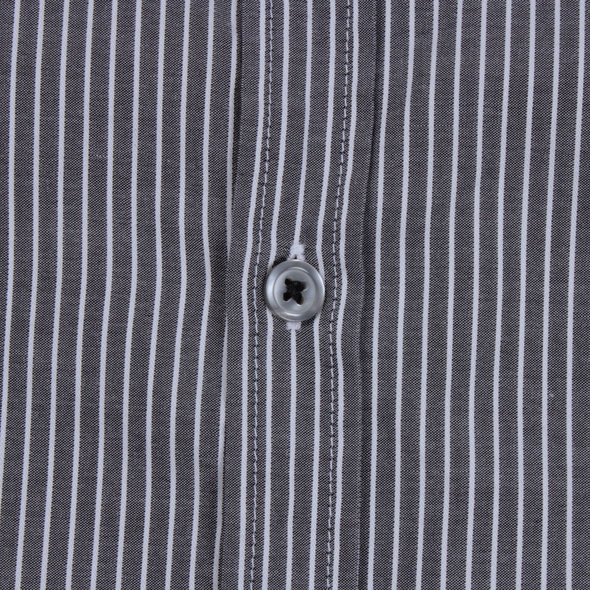 Designer × Hugo Boss HUGO BOSS Lorenzo Striped Gray White Shirt Dress Casual Size US L / EU 52-54 / 3 - 8 Thumbnail