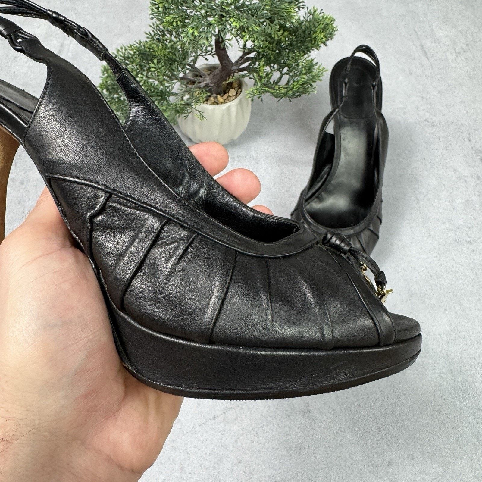 Dior Vintage Christian Dior Heels Black Size 40 Us 10 Metallic Size US 10 / IT 40 - 5 Thumbnail