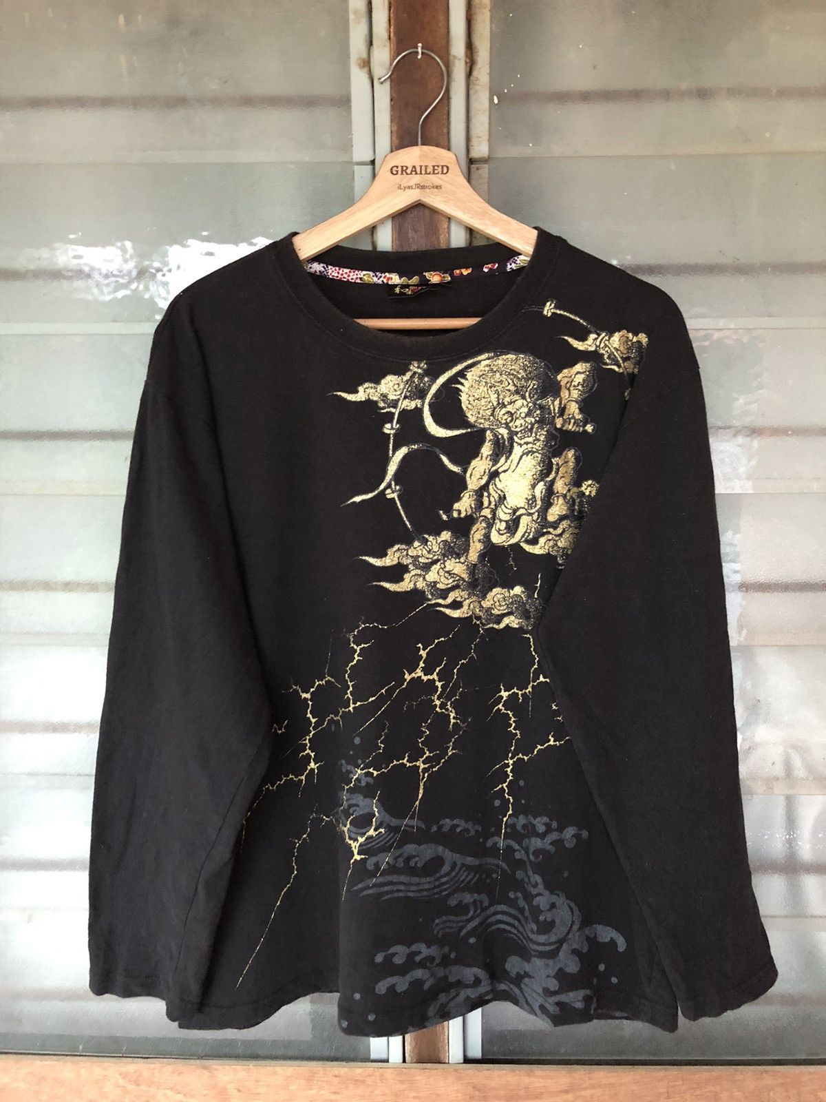 Bullet Noise Vintage Bullet Noise Sukajan Devil Long Sleeve Tee Size US XL / EU 56 / 4 - 4 Thumbnail