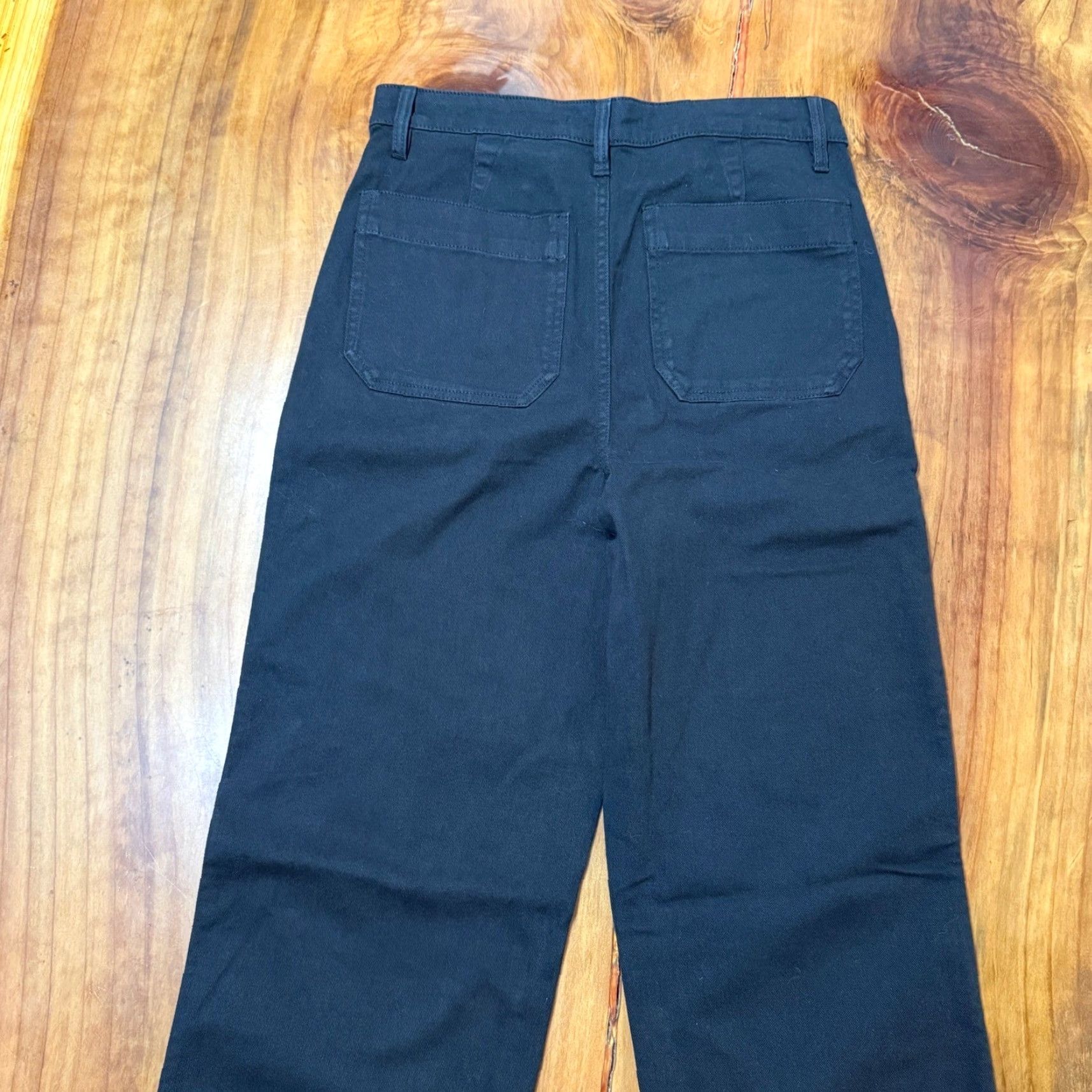Quince Quince Jeans Wide-Leg Dark Denim 28 x 26 High Rise Black Womens 5-Pocket Stretch Cotton Denim Flare Vintage No Size 28" / US 6 / IT 42 - 7 Thumbnail