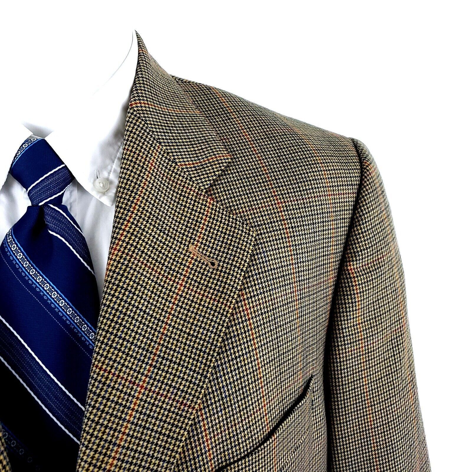 Burberry Burberry London Wool 3 Leather Button Sport Coat 42R Brown H Size 42R - 2 Thumbnail